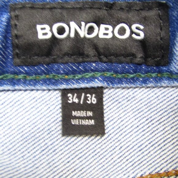 NEW BONOBOS Men's Jeans Gramercy Premium Slim Tapered Fit Size 34x36 Blue - Picture 7 of 8